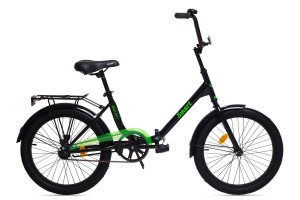 20" Велосипед AIST Smart 1.1 складной (чёрно-зелёный) Беларусь