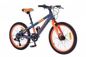 20" Велосипед WIND Ultra rigid, 7-speed, рама-AL (сине-оранжевый)