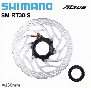 Ротор (диск тормозной) SHIMANO SM‑RT30‑S, 160 мм, center lock