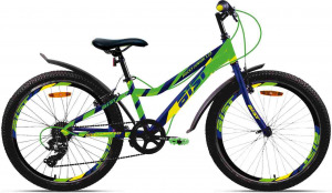 24" Велосипед AIST Rocky Junior 1.0 V-brake, 6-speed, синий. Беларусь