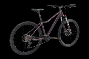 27,5" Велосипед STARK '24 Viva 27.2D 8-speed, рама AL-16" (фиолетовый матовый/чёрный) Россия