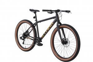 27,5" Велосипед STARK Tank 27.1 D+ '25, 8-speed, рама AL-L/20", черный матовый/ песочный.