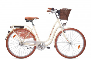 28" Велосипед AIST Tango 2.0, 3-speed, бежевый (корзина, багажник) Беларусь