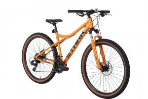 27,5" Велосипед STARK Slash 27.1D '25, 24-speed, рама AL-20" (оранжевый матовый/ чёрный)