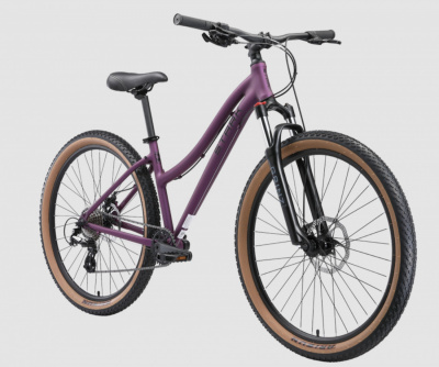 27,5" Велосипед STARK Luna 27.1D '26 8-speed, рама AL-18"/L, сливовый матовый/ чёрный