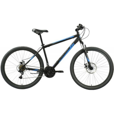 27,5" Велосипед Black One Onix D, 21-speed, рама-20" (чёрный/синий/ серый) Россия