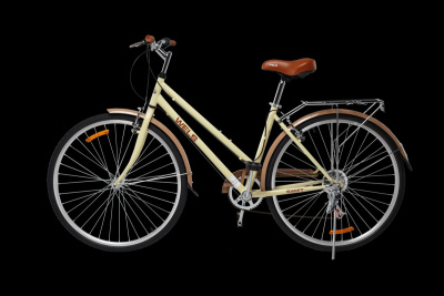 28" Велосипед WELS Swift 7 speed, низкая рама 17", багажник (жёлтый)