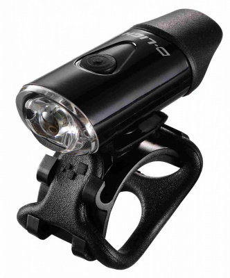 Фонарь D-Light CG-214W передний с зарядкой от USB, белый светодиод, 4 режима, черный корпус