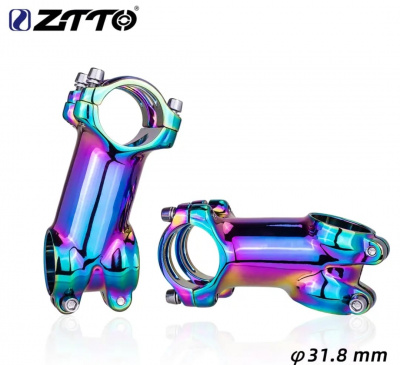 Вынос руля ZTTO алюминиевый (L-60мм. ø-31,8 мм. подъем 17°) радужный