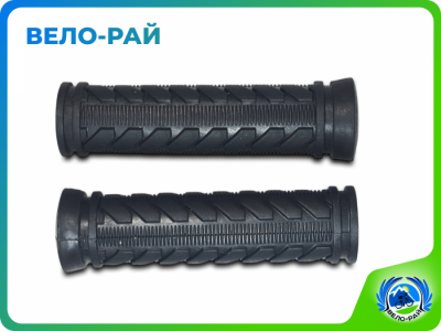 Грипсы (ручки) руля велосипеда TaiPan из винила. Модель: HG08. (чёрные) Индия