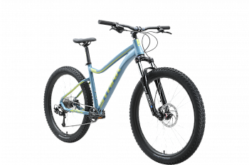 27,5" Велосипед STARK '23 Tactic 27.+HD 9-speed (кассета) AL рама 20" (синий / авокадо) Россия.