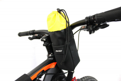 Сумка на руль PROTECT 28х19х7 см, серия Bikepaking, черная, Россия