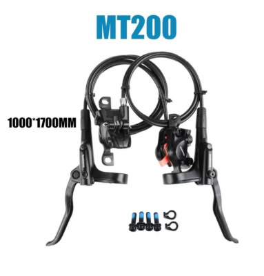 Гидравлические дисковые тормоза Shimano BL-MT200 (F-1000, R-1700мм.)