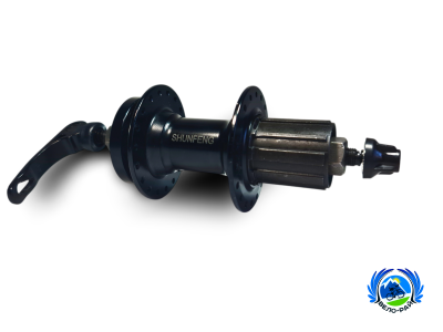 Втулка задняя на промах SHUNFENG A216R. кассета 8-10 speed, 6-отв. эксц. 36H. 14G.