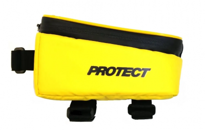 Велосумка на раму PROTECT с отделением для телефона, 19×10×10 см, желтая, Россия