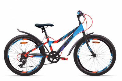 24" Велосипед AIST Rocky junior 1.0 V-brake, 6-speed (чёрный) Беларусь