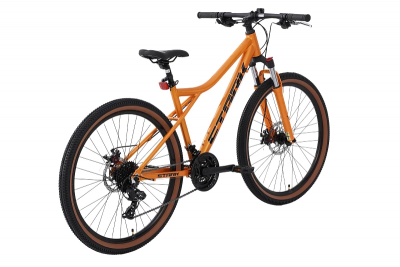 27,5" Велосипед STARK Slash 27.1D '25, 24-speed, рама AL-18" (оранжевый матовый/ чёрный)