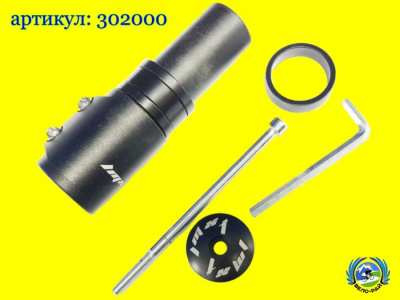 Удлинитель рулевого штока вилки LMXT модель: CHF-14E (L-120/ Ø-28.6 мм., AL6061) чёрный