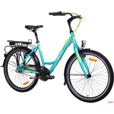 26" Велосипед AIST JAZZ 2.0 3-speed (планетарка) рама AL-18" (голубой) Беларусь