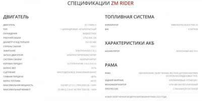 Мотоцикл ZM Rider