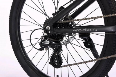 24" Велосипед WIND Ultra MD 8-speed (кассета), рама AL-11,5" (чёрный)