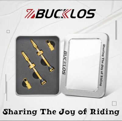 Ниппеля BUCKLOS F/V-100мм. (пара) золотистый для бескамерных колёс