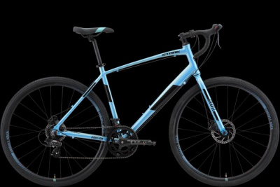 28" Велосипед STARK GRAVEL 700 .1D '22, AL рама 22" (голубой / чёрный)