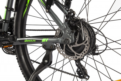 29" Электровелосипед Eltreco Ultra MAX (серо-зелёный) 2507
