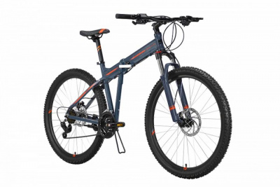 27,5" Велосипед STARK '23 Cobra 27.2HD 21-speed, рама AL-20" (серый/ чёрный/ оранжевый) Россия