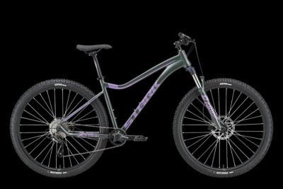 29" Велосипед STARK '23 Tactic 29.4 HD 9-speed, AL рама 20" (чёрно-зелёный/ сиреневый металлик)