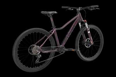 27,5" Велосипед STARK '24 Viva 27.2D 8-speed, рама AL-16" (фиолетовый матовый/чёрный) Россия