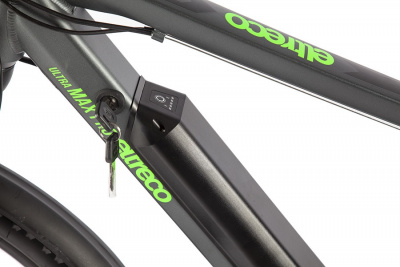 29" Электровелосипед Eltreco Ultra MAX (серо-зелёный) 2507