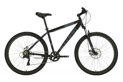 27,5" Велосипед STARK '21 Respect 27.1D 7 speed, AL-рама 20" (чёрный / чёрный)