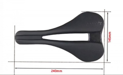 Седло узкое SADDLE T800 карбоновое (вес 105 г. / размер 240x145 мм.) чёрное