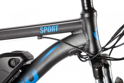 27,5" Электровелосипед INTRO Sport (чёрно-синий) 2683