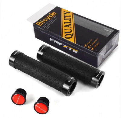 Грипсы (ручки) руля FMFXTR MTB нескользящие, L-130мм., с замком типо Lock on (чёрные)