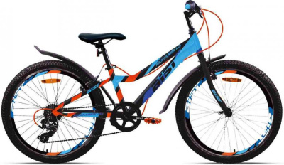24" Велосипед AIST Rocky Junior 1.0 V-brake, 6-speed, синий. Беларусь