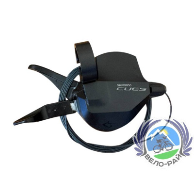Манетка правая Shimano Cues, U4000, 9 скоростей с тросом