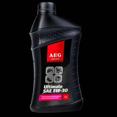 Масло для четырехтактных (4T) двигателей «AEG Ultimate SAE 5W30 API SJ/CF» 1 литр. (30621)