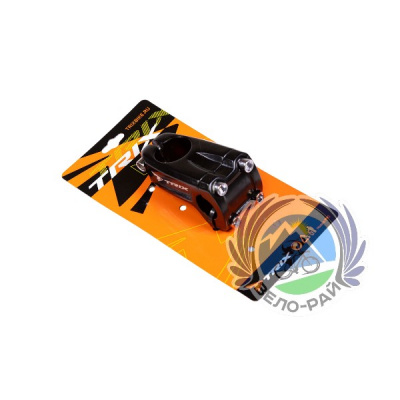 Вынос руля TRIX, алюм ков, BMX, для безрезьбовой вилки 1-1/8", под руль 22,2мм, 4болтовый глянц черн