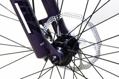 27,5" Велосипед STARK '24 Viva 27.2D 8-speed, рама AL-16" (фиолетовый матовый/чёрный) Россия