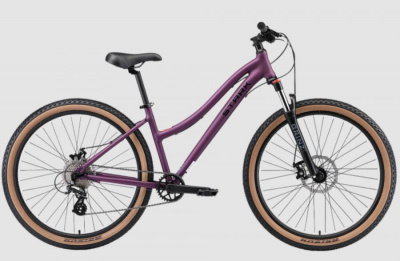 27,5" Велосипед STARK Luna 27.1D '26 8-speed, рама AL-18"/L, сливовый матовый/ чёрный