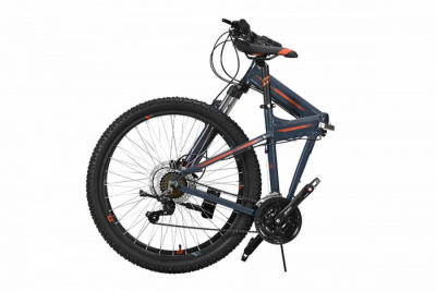 27,5" Велосипед STARK '23 Cobra 27.2HD 21-speed, рама AL-20" (серый/ чёрный/ оранжевый) Россия