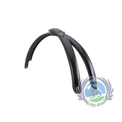 Крылья 28"-29" (700С), комплект переднее/заднее, пластик. с "усами", 60мм, с брызг, черн