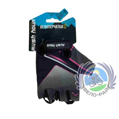 Велоперчатки RUSH HOUR Standart + GEL размер: XL (розовый) 01-3020