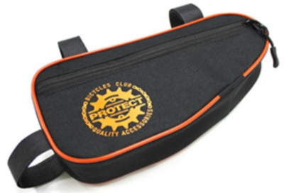 Велосумка под раму PROTECT 26×13×5см, чёрный/оранжевый, Россия