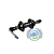Втулка задняя WZ A201RQ, AL, ось 3\8"×135×145мм, эксцентр, 32H, V-br, под трещетку, черная