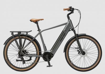 Электровелосипед TIME TRY D209 27,5", 8-speed, Мотор: Электроассистент, АКБ: 36V/12AH. серый