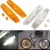 Катафот Dream Bike на спицы, модель P00017732, оранжевый и белый.