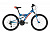 24" Велосипед Black One Ice FS двух подвес, V-тормоз, 21-speed, рама-14,5" (голубой/белый/красный)